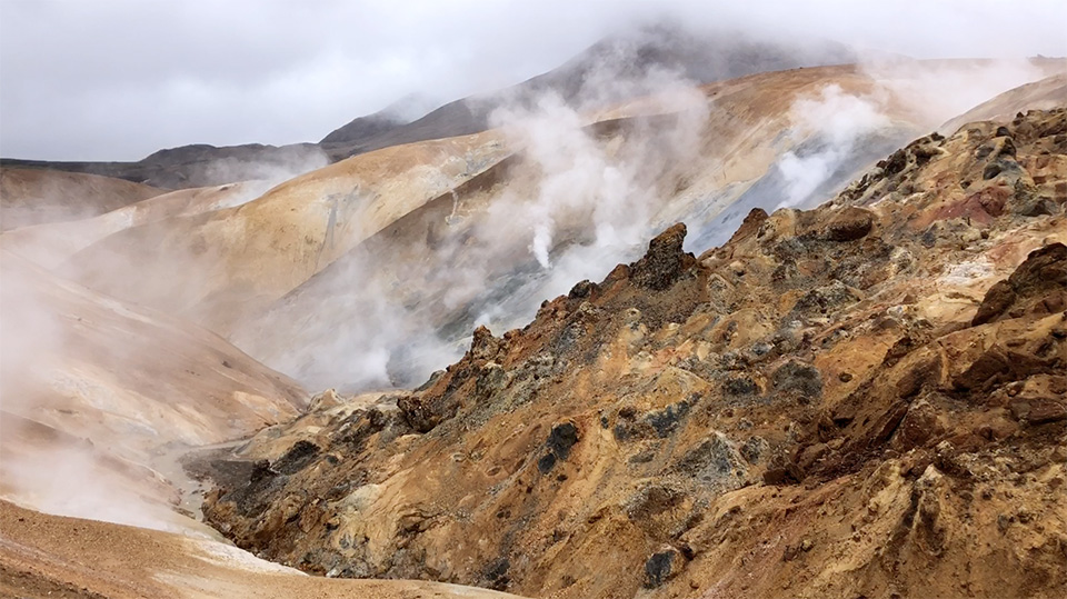 The incredible fumaroles of igneous Iceland.