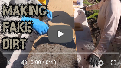 Making dirt using expanding foam